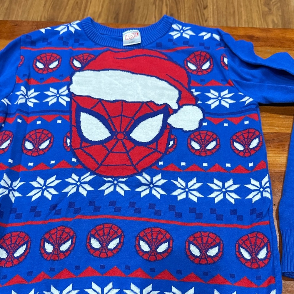 Marvel Spider-Man Festive Blue Sweater